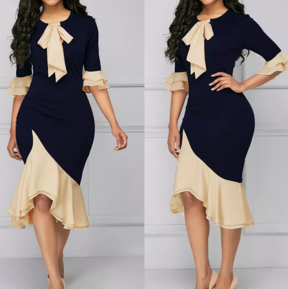 Vintage Inspired Ruffle Dress - Picture 4 of 5
